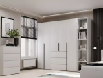 Шкаф распашной комбинированный четырёхдверный Art In Head №14 Light, ширина 240 см 10