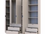 Шкаф для одежды Дорос Гелар кашемир 4-х дверной с пеналом 215 см 0
