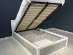 Кровать LOFT 120×200 + подъёмный механизм Дуб Сонома / Чёрный мат MebliRoMax 0