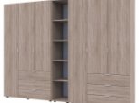 Шкаф Дорос Гелар дуб сонома с Этажеркой 6 дверной 270,6 см 3