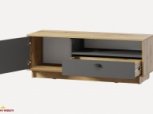 Тумба під ТВ Kuba/Куба RTV128 L/P Дуб Аппалачі/Антрацит Moreli Ширина 128 см 2