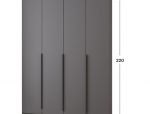 Шафа Mebelstar Оскар чотирьохдверна 160 см Антрацит 160 см 0