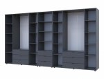 Шкаф для одежды Дорос Гелар графит 8 дверной с пеналом 370 см 3