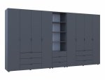 Шкаф для одежды Дорос Гелар графит 8 дверной с пеналом 370 см 5
