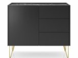 Комод Гармоні / Harmony KSZ97 Чорний / Чорний мармур роял 3