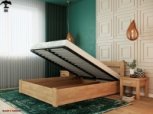 Кровать деревянная Лев Лира с подьемным механизмом и нишей для белья массив Бук 3