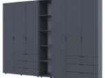 Шкаф для одежды Дорос Гелар графит 6 дверной с пеналом 292,4 см 4