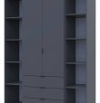 Шкаф Дорос Гелар графит с 2 Этажерками 2-х дверный 153,9 см 3