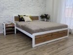 Кровать LOFT 160×200 Дуб Сонома / Чёрный мат MebliRoMax 2