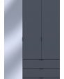 Шкаф для одежды Дорос Гелар графит 2-х дверный/Зеркало 116,5 см 2