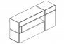 Тумба KOM1D2S1K Лайн 2