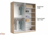 Шафа 4дв з дзеркалом Міромарк Тедді 4 дверний дуб артизан 180 см 10