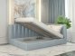 Ліжко м'яке двоспальне Лев Скандинавія з підйомним механізмом та нішею для білизни 7