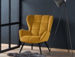 Крісло м'яке Halmar Tyrion / Тіріон Гірчичний / Чорні ніжки 4