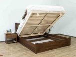 Ліжко дерев'яне низьке узніжжя Дрімка Геракл з підйомним механізмом та нішею для білизни Бук 6