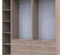 Шкаф Дорос Гелар дуб сонома с Этажеркой 4-х дверный 193,2 см 3