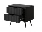 Тумба прикроватная 2S Черный/Черные ножки Lante 3