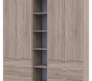 Шкаф Дорос Гелар дуб сонома с Этажеркой 4-х дверный 193,2 см 0