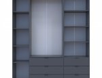 Шкаф для одежды Дорос Гелар графит 3-х дверный с пеналом 176,2 см 2