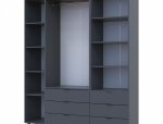 Шкаф для одежды Дорос Гелар графит 3-х дверный с пеналом 176,2 см 3