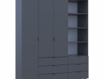 Шкаф для одежды Дорос Гелар графит 3-х дверный с пеналом 176,2 см 5