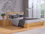 Кровать деревянная Эстелла Селена с подьемным механизмом и нишей для белья Щит / Массив Бук 4