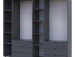Шкаф Дорос Гелар графит с Этажеркой 6 дверной 270,6 см 3