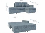 Кутовий диван розкладний поворотний UMa Доміно 232 см 9