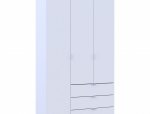 Шафа для одягу Дорос Гелар білий 3 ДСП 116,2 см 5