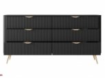 Комод 6S/163 Чорний/Золоті ніжки Lante 0