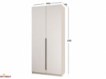 Шкаф Mebelstar Оскар двухдверный Кашемир 100 см 3