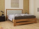 Ліжко дерев'яне з м'якою вставкою ArborDrev Симфонія Люкс Сосна / Бук 0