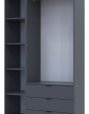 Шкаф Дорос Гелар графит с Этажеркой 2-х дверной 115,7 см 0