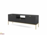 Тумба під ТВ Nova/Нова RTV154 Чорний золоті ніжки Perfect Home Ширина 154 см 2