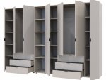Шкаф Дорос Гелар кашемир с Этажеркой 7 дверной 309,4 см 3