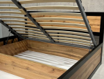 Кровать LOFT с подъёмным механизмом Дуб Сонома / Чёрный мат MebliRoMax 0