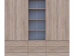 Шкаф для одежды Дорос Гелар дуб сонома 4-х дверный с пеналом 215 см 4