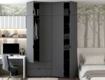 Шкаф Дорос Лукас графит 4 дверная с 2-мя ящиками 180 см 3