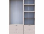 Шкаф Дорос Гелар двухдверный с пеналом Кашемир 138 см 2