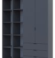 Шкаф Дорос Гелар графит с 2 Этажерками 2-х дверный 153,9 см 2