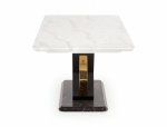 Стол Vincenzo белый мрамор/черный/золото 2