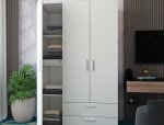 Шкаф для одежды Дорос Эктор 3 дверная с 2-мя ящиками белый 116 см 2