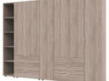 Шкаф Дорос Гелар дуб сонома с Этажеркой 6 дверной 270,7 см 2