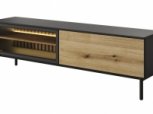 Тумба під ТВ Lang/Ланг RTV180 2D Чорний/Дуб евок Perfect Home Ширина 180 см 2