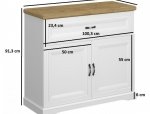 Комод 2D1S білий Riva 0