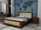 Кровать двуспальная деревянная Явито Енигма с подьемным механизмом и нишей для белья Массив Ольха / Ясень / Дуб 9