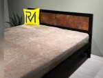 Кровать LOFT 160×200 Дуб Сонома / Чёрный мат MebliRoMax 7