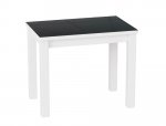 Стол-трансформер Dinner Glass Ателье светлый/Белые ноги/Графитовое стекло 0