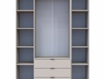 Шкаф Дорос Гелар кашемир с Этажеркой 3-х дверный 154,4 см 0