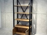 Стеллаж LOFT 900 2Д Дуб Сонома / Чёрный мат MebliRoMax 2